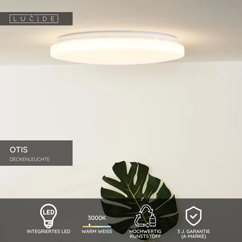 Lucide OTIS - Deckenleuchte - Ø 39 cm - LED - 1x32W 3000K - Opal - USP